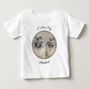 Keeshond Brüder Malerei - Originale Hunde Kunst Baby T-shirt
