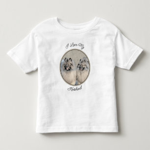 Keeshond Brüder Malerei - Originale Hunde Kunst Kleinkind T-shirt