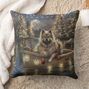 Keeshond Christmas Festive Voyage Kissen