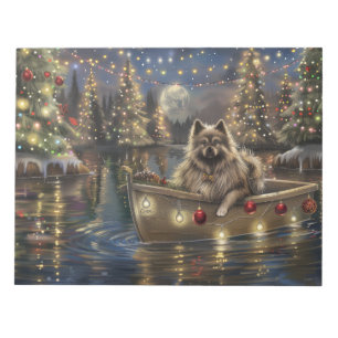 Keeshond Christmas Festive Voyage Notizblock