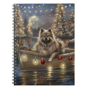 Keeshond Christmas Festive Voyage Notizblock