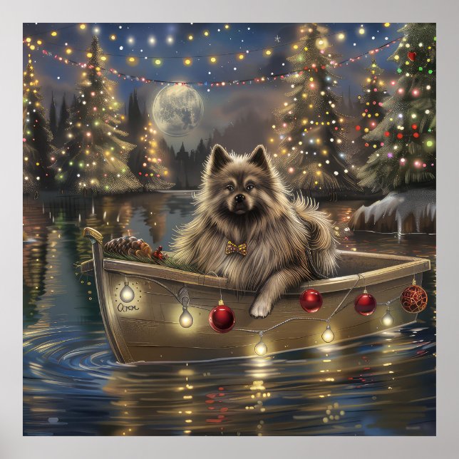 Keeshond Christmas Festive Voyage Poster (Vorne)