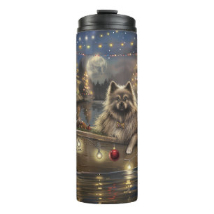Keeshond Christmas Festive Voyage Thermosbecher