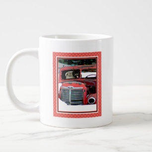 Keeshond Christmas Old Truck Malerei Hund Art Jumbo-Tasse