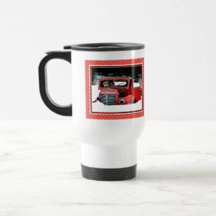 Keeshond Christmas Old Truck Malerei Hund Art Reisebecher