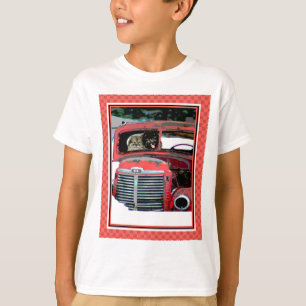 Keeshond Christmas Old Truck Malerei Hund Art T-Shirt