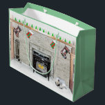 Keeshond Christmas Puppy Dog von Fireplace Paintin Große Geschenktüte<br><div class="desc">Keeshond Weihnachts Welpe von Fireplace Hund Portrait, Original-Bild. Wir sind auf niedliche und lustige Originalkunst spezialisiert, die wir für Sie selbst oder als Geschenk für Ihre Keeshond-Freunde kaufen können. Seien Sie kreativ - klicken Sie auf KENNEN, um Text hinzuzufügen/zu entfernen/zu ändern, das Bild zu verändern, Farben zu ändern oder alles...</div>