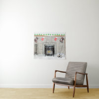 Keeshond Christmas Puppy Dog von Fireplace Paintin