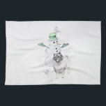 Keeshond Christmas Snowman Painting Dog Art Geschirrtuch<br><div class="desc">Keeshond Weihnachten Snowman Hund Portrait, Original-Bild. Wir sind auf niedliche und lustige Originalkunst spezialisiert, die wir für Sie selbst oder als Geschenk für Ihre Keeshond-Freunde kaufen können. Seien Sie kreativ - klicken Sie auf KENNEN, um Text hinzuzufügen/zu entfernen/zu ändern, das Bild zu verändern, Farben zu ändern oder alles andere, was...</div>