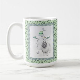 Keeshond Christmas Snowman Painting Dog Art Kaffeetasse