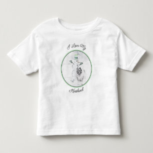 Keeshond Christmas Snowman Painting Dog Art Kleinkind T-shirt