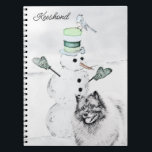 Keeshond Christmas Snowman Painting Dog Art Notizblock<br><div class="desc">Keeshond Weihnachten Snowman Hund Portrait, Original-Bild. Wir sind auf niedliche und lustige Originalkunst spezialisiert, die wir für Sie selbst oder als Geschenk für Ihre Keeshond-Freunde kaufen können. Seien Sie kreativ - klicken Sie auf KENNEN, um Text hinzuzufügen/zu entfernen/zu ändern, das Bild zu verändern, Farben zu ändern oder alles andere, was...</div>