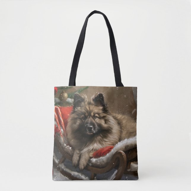 keeshond Dog Christmas Festive (Vorderseite)