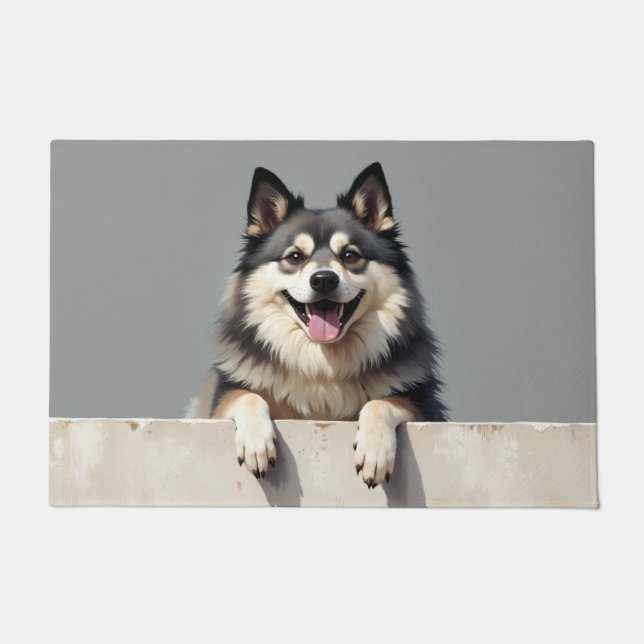 Keeshond Dog Doormat Art Fußmatte (Vorderseite)