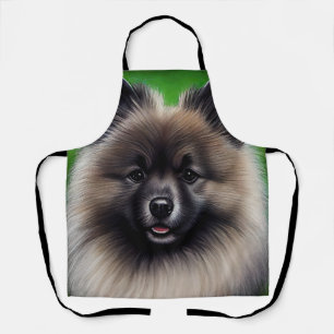Keeshond Dog in St. Patrick's Day Dress Schürze
