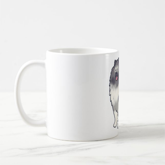 Keeshond dog Magic Kaffeetasse (Links)