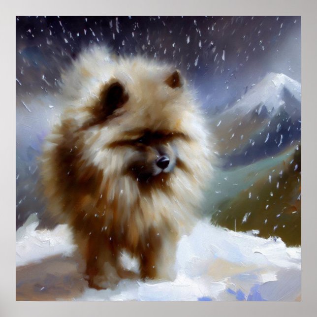 Keeshond Dog Poster (Vorne)