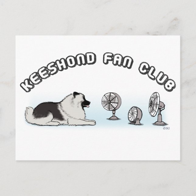 Keeshond Fan Club Postkarte (Vorderseite)