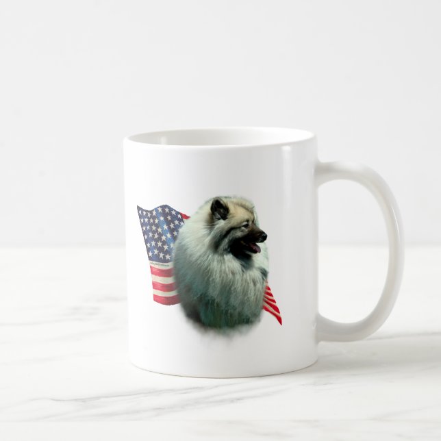 Keeshond Flag Tasse (Rechts)