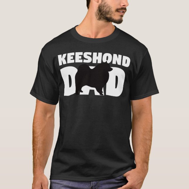 Keeshond  for Dog Father Keeshond Dad  Keeshond T-Shirt (Vorderseite)