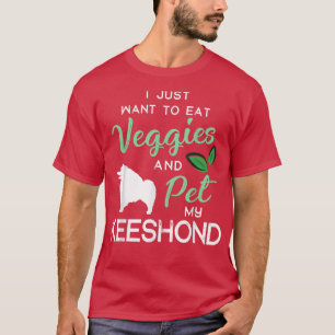 Keeshond Funny Vegan Dog Lover Besitzer Xmas Gebur T-Shirt