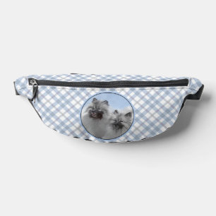 Keeshond Gemälde 2 Keeshonden Originale Hunde Kuns Bauchtasche