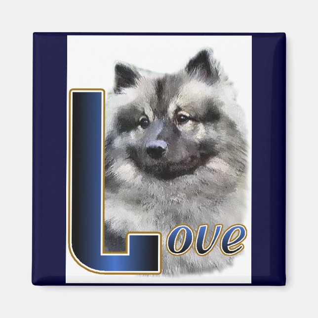 Keeshond Geschenke Magnet (Vorne)