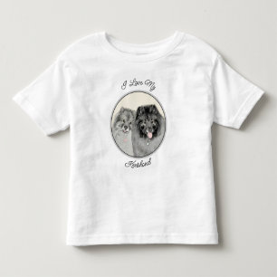 Keeshond Graphics Keeshond Mama and Son Kleinkind T-shirt
