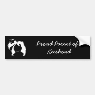 Keeshond Graphics - Niedliche Original Dog Art Autoaufkleber