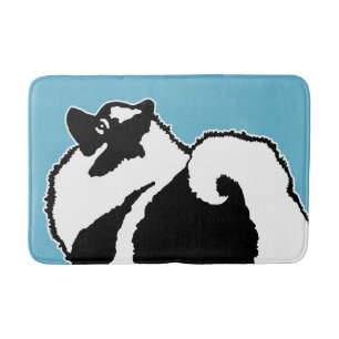 Keeshond Graphics - Niedliche Original Dog Art Badematte