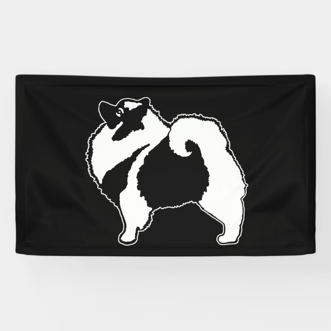 Keeshond Graphics - Niedliche Original Dog Art Banner (Horizontal)