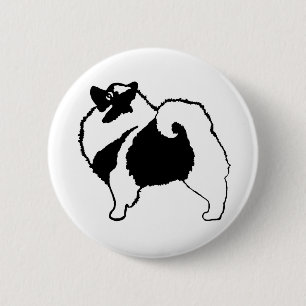 Keeshond Graphics - Niedliche Original Dog Art Button