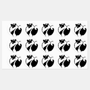 Keeshond Graphics - Niedliche Original Dog Art Etiketten