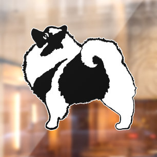 Keeshond Graphics - Niedliche Original Dog Art Fensteraufkleber
