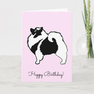 Keeshond Graphics - Niedliche Original Dog Art Karte