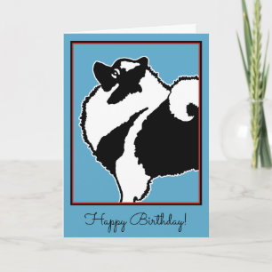 Keeshond Graphics - Niedliche Original Dog Art Karte