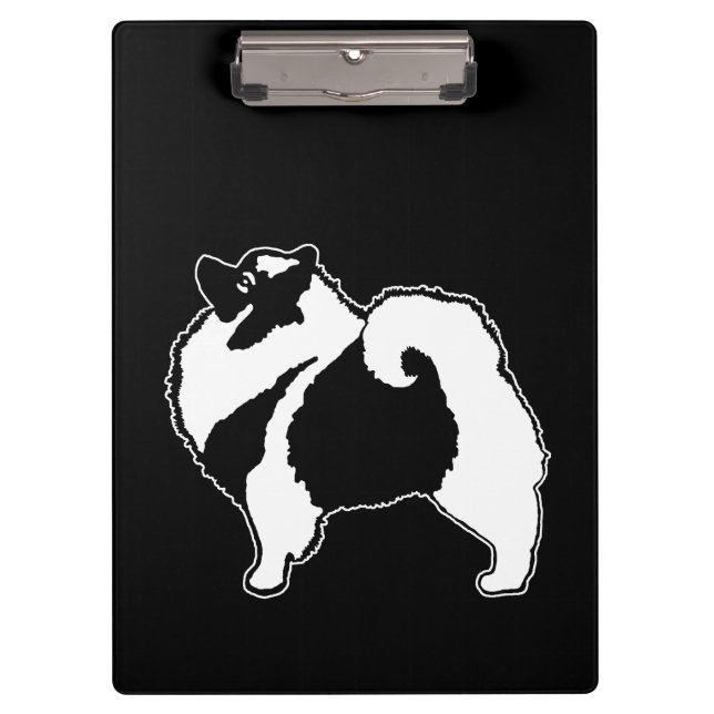 Keeshond Graphics - Niedliche Original Dog Art Klemmbrett (Vorderseite)