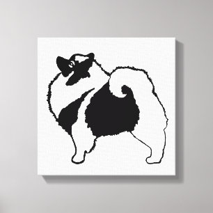 Keeshond Graphics - Niedliche Original Dog Art Leinwanddruck