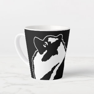 Keeshond Graphics - Niedliche Original Dog Art Milchtasse