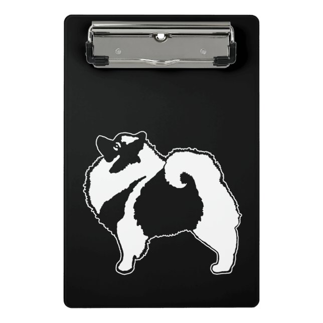 Keeshond Graphics - Niedliche Original Dog Art Mini Klemmbrett (Vorderseite)