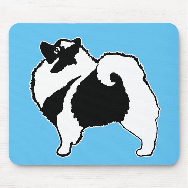 Keeshond Graphics - Niedliche Original Dog Art Mousepad (Vorne)