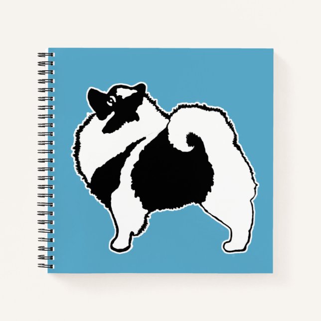 Keeshond Graphics - Niedliche Original Dog Art Notizbuch (Vorderseite)
