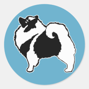 Keeshond Graphics - Niedliche Original Dog Art Runder Aufkleber