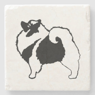 Keeshond Graphics - Niedliche Original Dog Art Steinuntersetzer