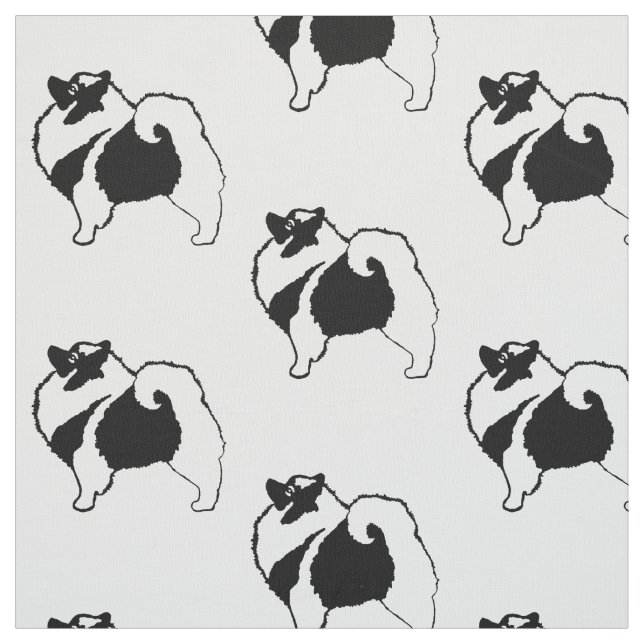 Keeshond Graphics - Niedliche Original Dog Art Stoff (Muster)