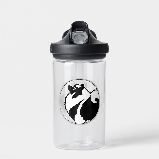 Keeshond Graphics - Niedliche Original Dog Art Trinkflasche (Vorne)