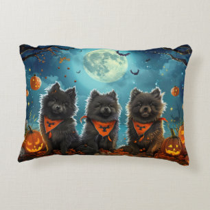 Keeshond Halloween Spooky Dekokissen