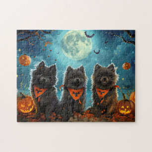 Keeshond Halloween Spooky Puzzle