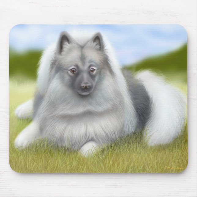 Keeshond-Hund Mousepad (Vorne)
