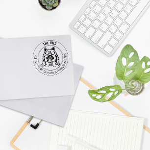 Keeshond Hund Rücksendeadresse Gummistempel